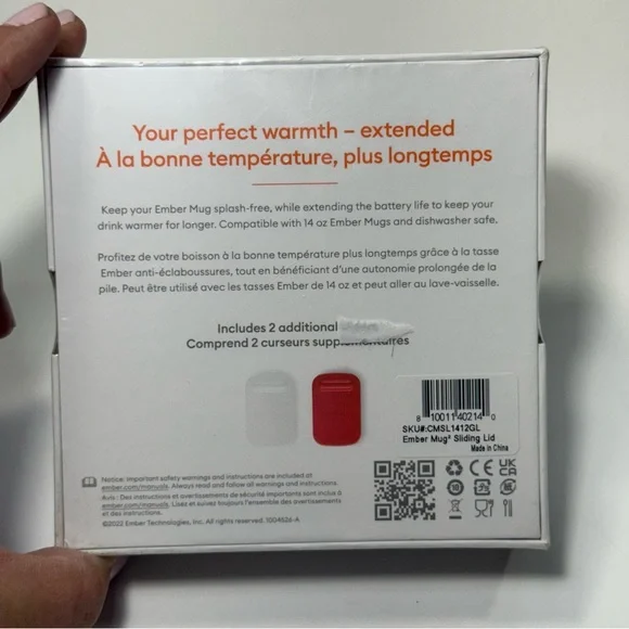 Ember Sliding Lid 14 oz NIB Sealed - Picture 2 of 2